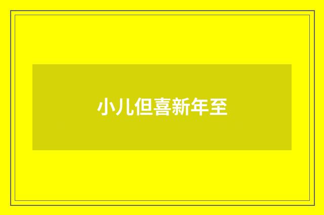 小儿但喜新年至
