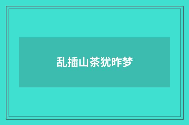 乱插山茶犹昨梦