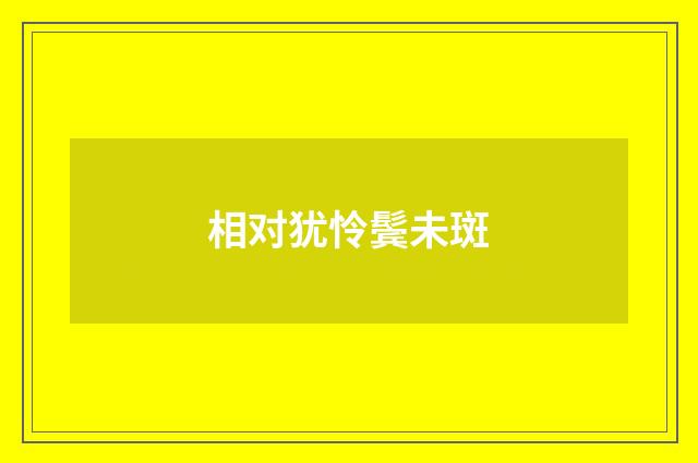 相对犹怜鬓未斑