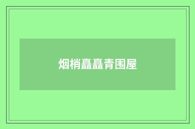 烟梢矗矗青围屋