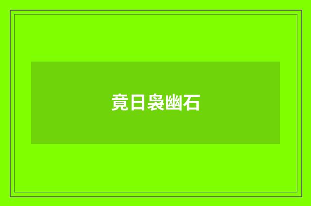 竟日袅幽石