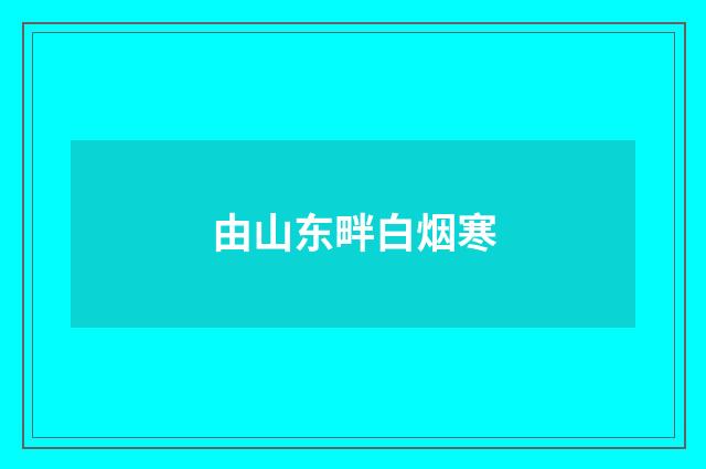 由山东畔白烟寒