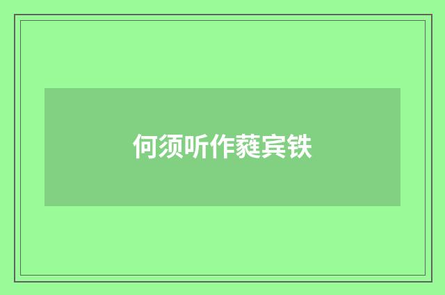 何须听作蕤宾铁