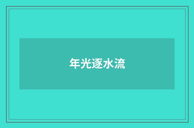 年光逐水流