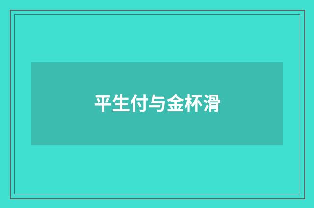 平生付与金杯滑