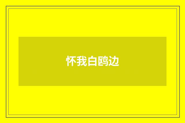 怀我白鸥边