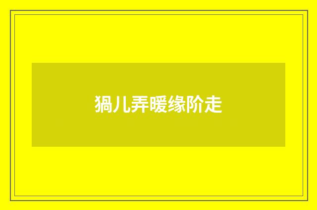 猧儿弄暖缘阶走