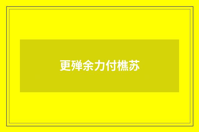 更殚余力付樵苏