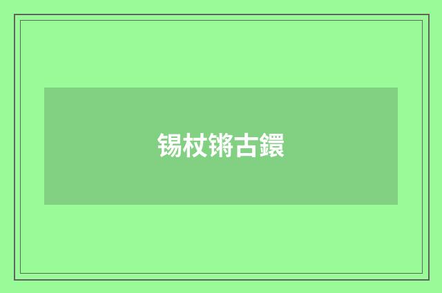 锡杖锵古鐶