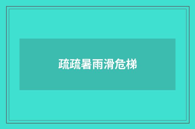 疏疏暑雨滑危梯
