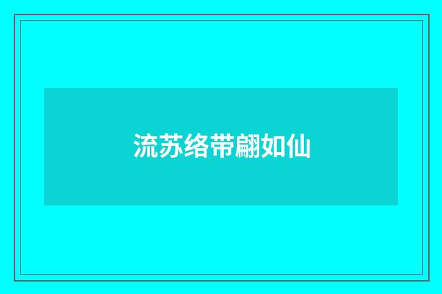 流苏络带翩如仙