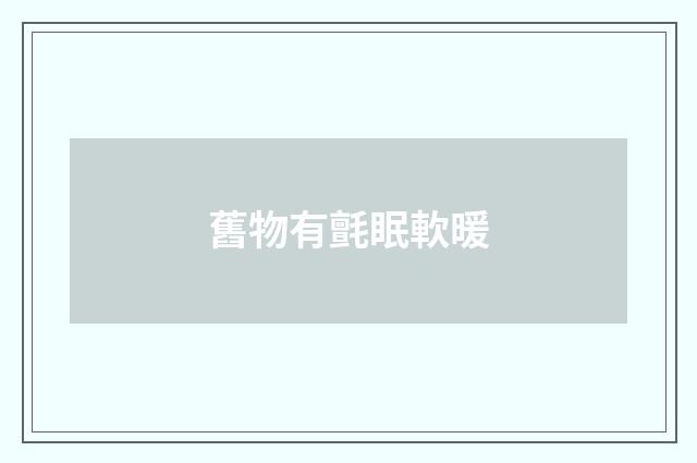 舊物有氈眠軟暖