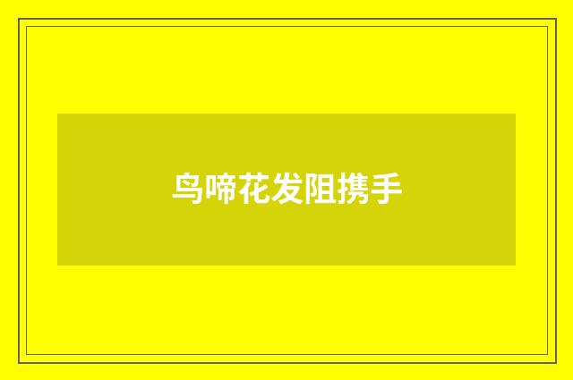 鸟啼花发阻携手