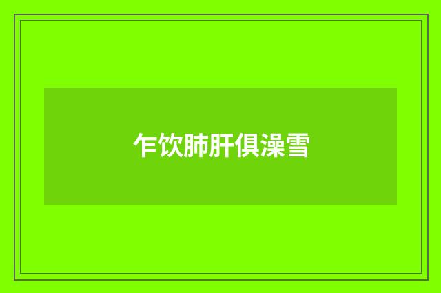 乍饮肺肝俱澡雪