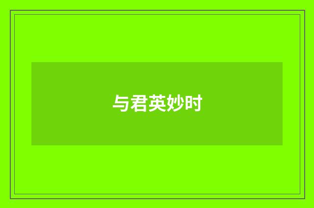 与君英妙时
