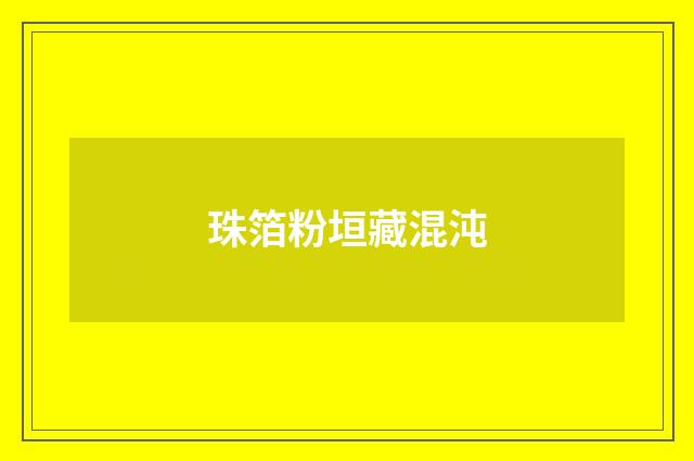 珠箔粉垣藏混沌