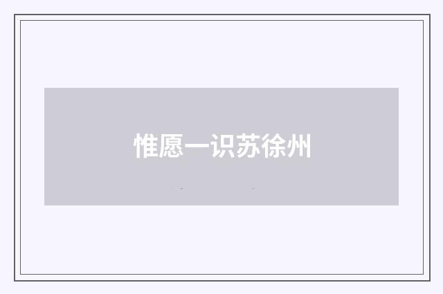 惟愿一识苏徐州