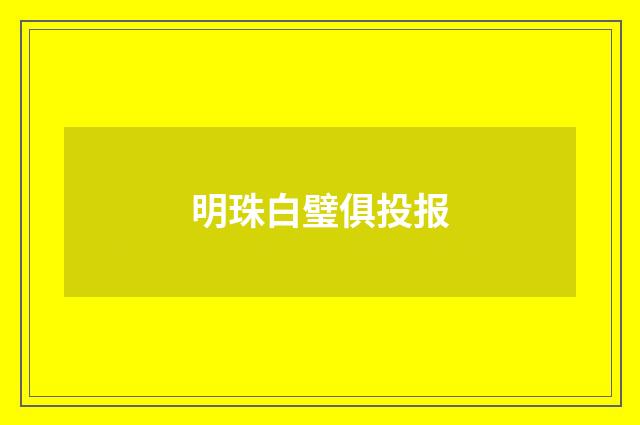 明珠白璧俱投报