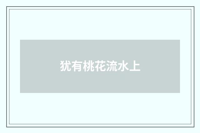 犹有桃花流水上