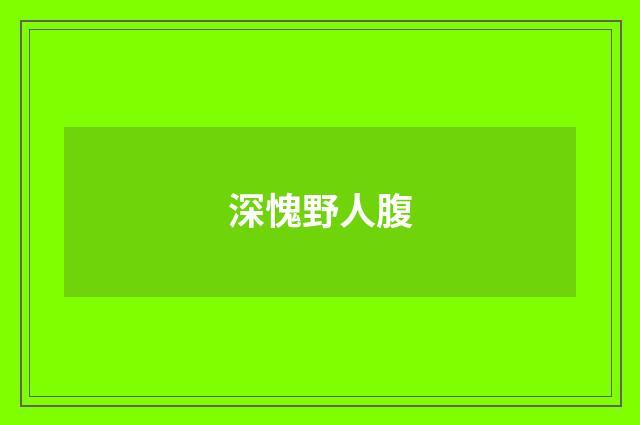 深愧野人腹