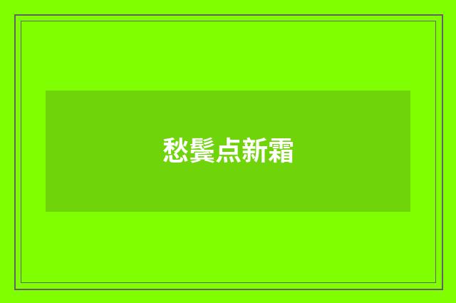 愁鬓点新霜