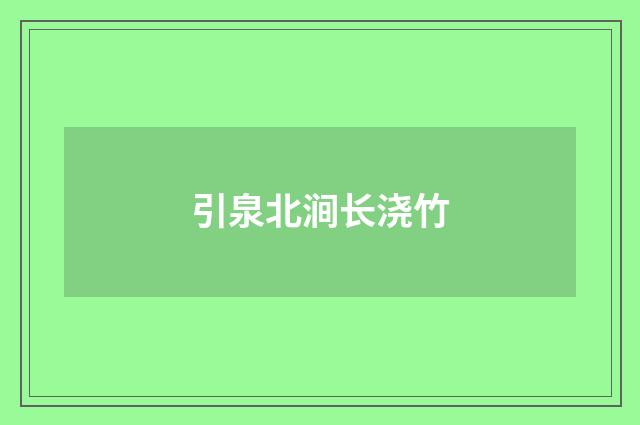 引泉北涧长浇竹