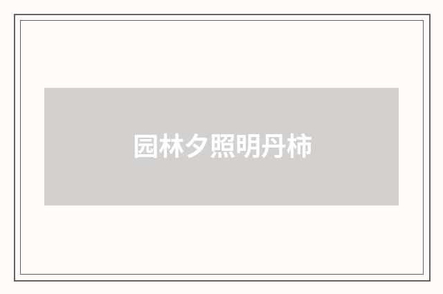 园林夕照明丹柿