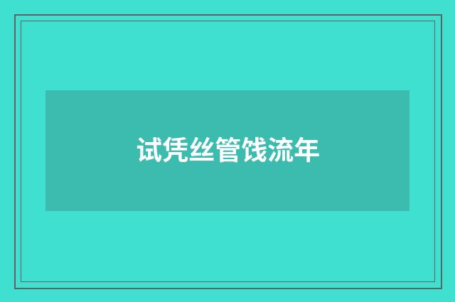 试凭丝管饯流年