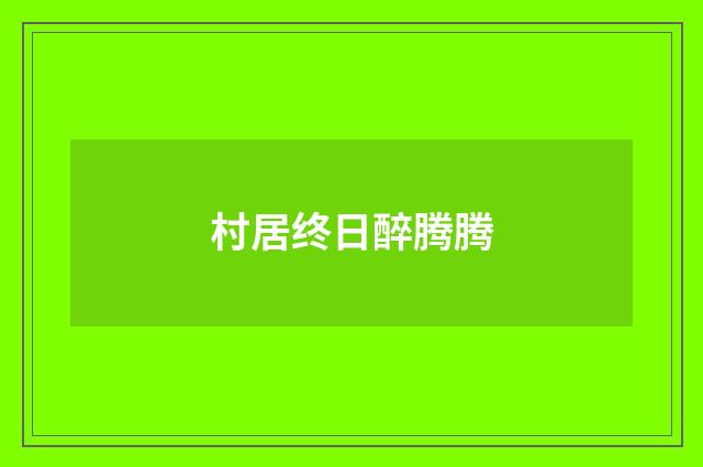 村居终日醉腾腾