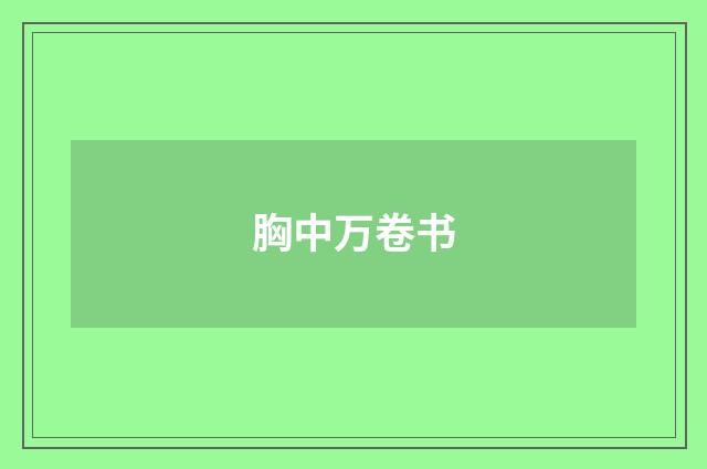 胸中万卷书