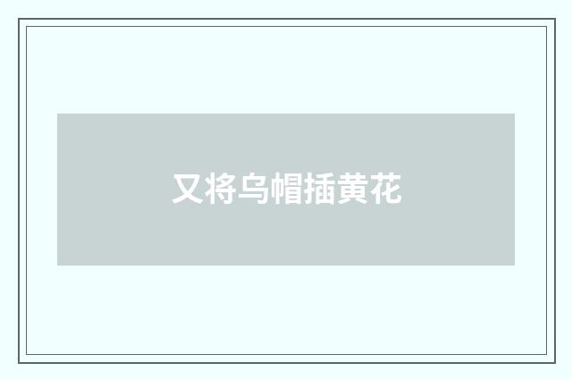 又将乌帽插黄花