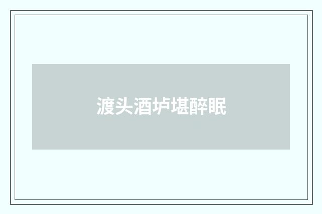 渡头酒垆堪醉眠