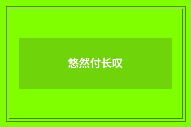 悠然付长叹