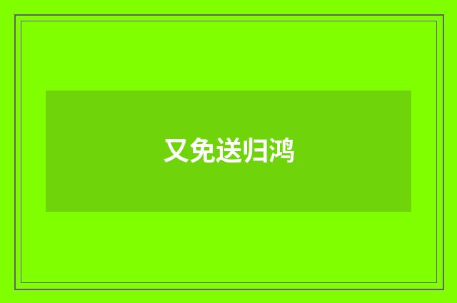 又免送归鸿
