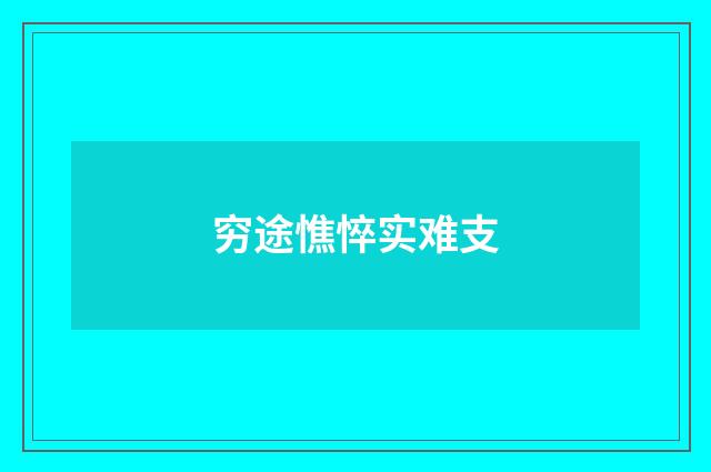 穷途憔悴实难支