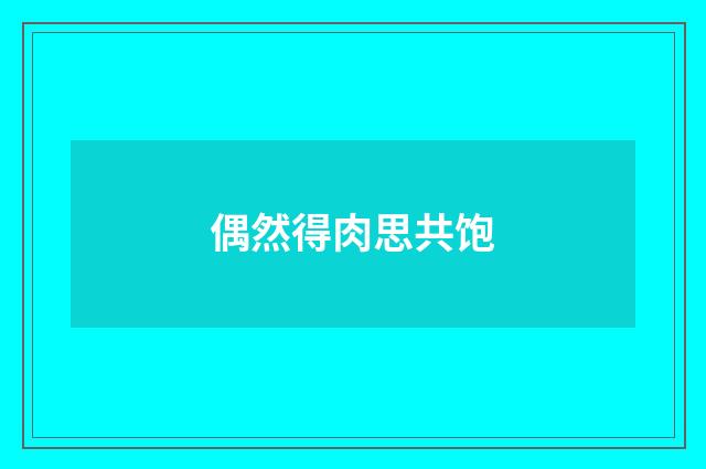 偶然得肉思共饱
