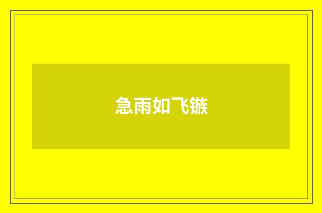 急雨如飞镞