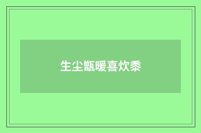 生尘甑暖喜炊黍