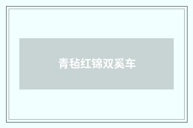 青毡红锦双奚车