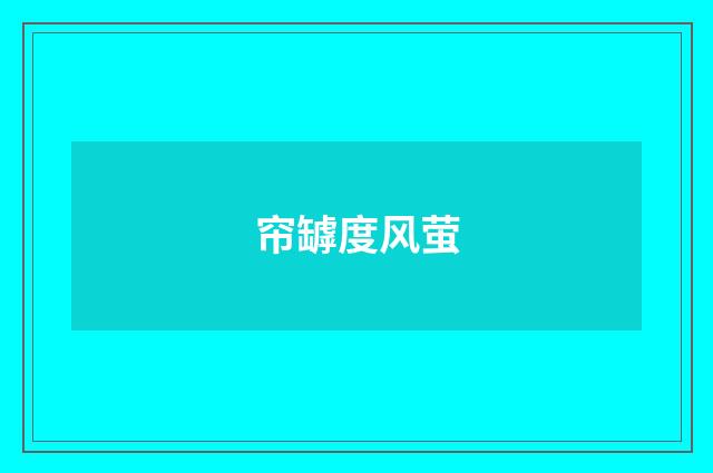 帘罅度风萤