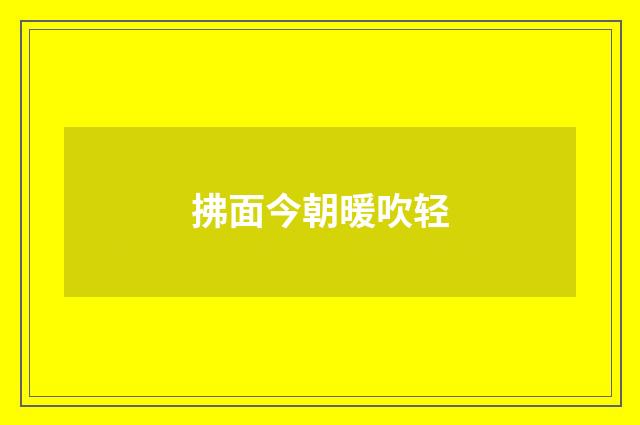 拂面今朝暖吹轻