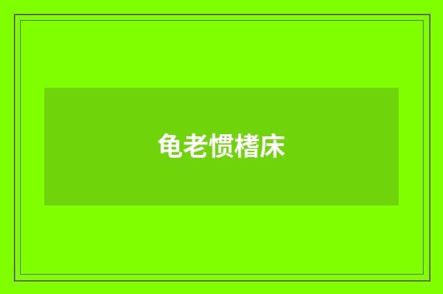 龟老惯榰床