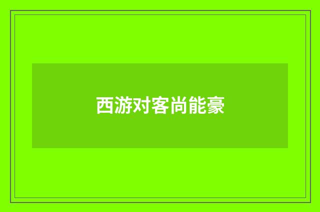 西游对客尚能豪
