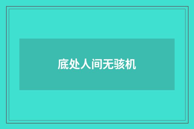 底处人间无骇机
