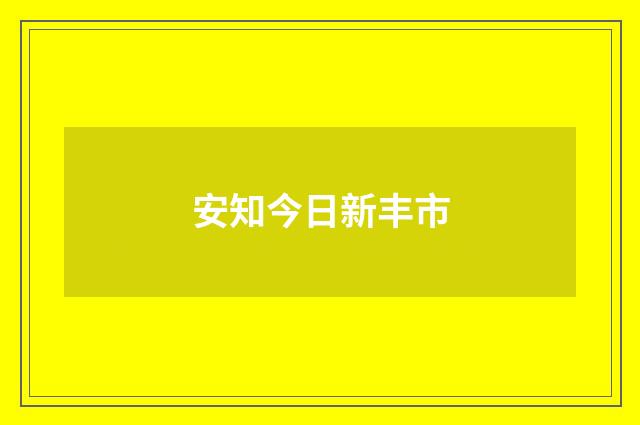 安知今日新丰市
