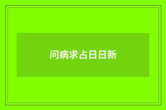 问病求占日日新