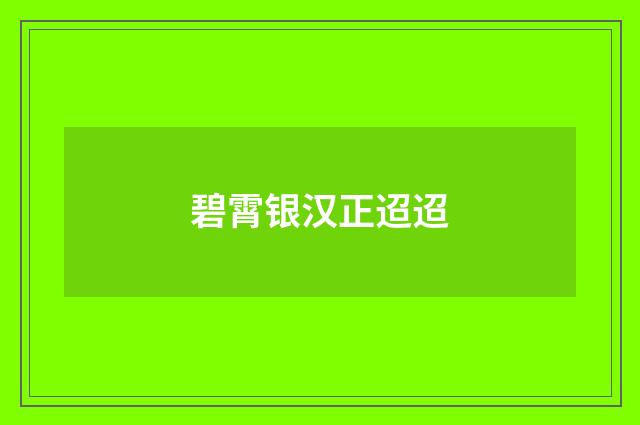 碧霄银汉正迢迢