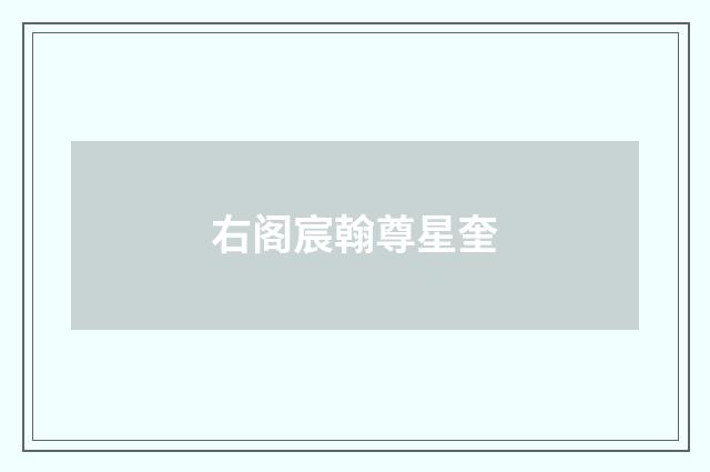 右阁宸翰尊星奎