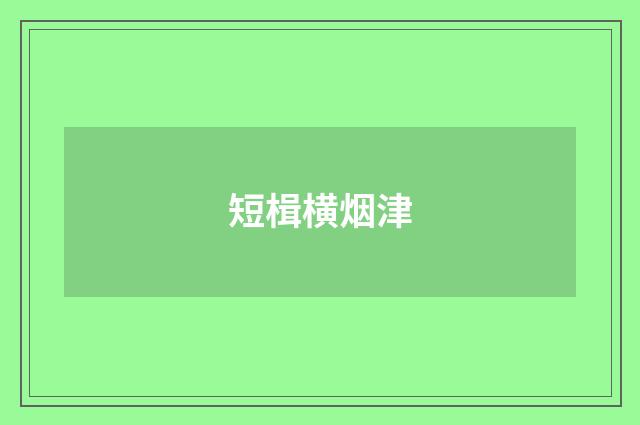 短楫横烟津