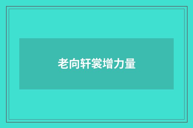 老向轩裳增力量